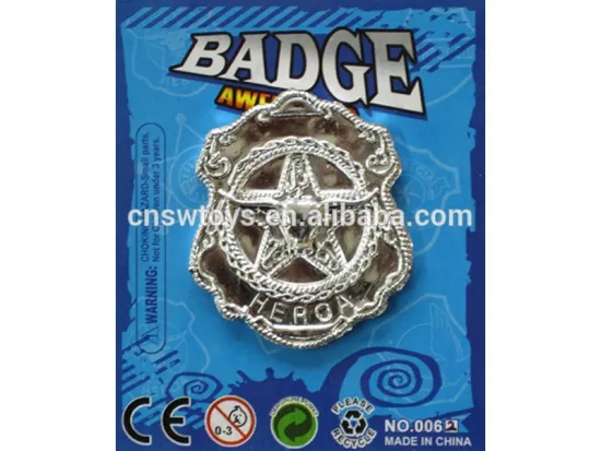 ox-head badge star shape silver badge toy