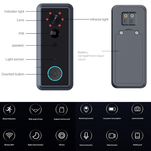 Smart Wireless Intercom Door Door Door с звонком