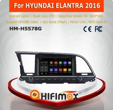 Hifimax Android 5.1 touch screen autoradio car audio for hyundai elantra 2016 gps navigation