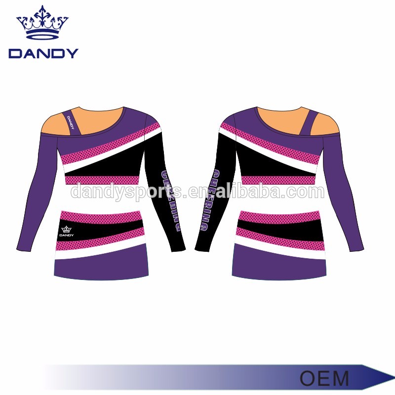 Customized Sublimation Strapless Cheer Uniform For Youth, High Quality