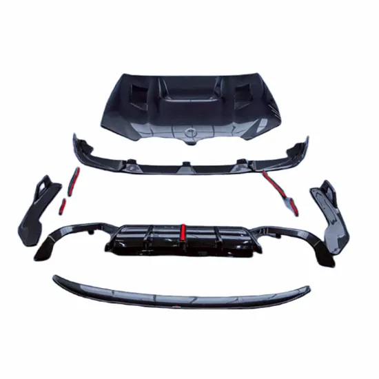 AE style carbon fiber front bumper edge rear diffuser side skirts rear spoiler engine hood for B X3M X4M F97 F98 2022 body kit