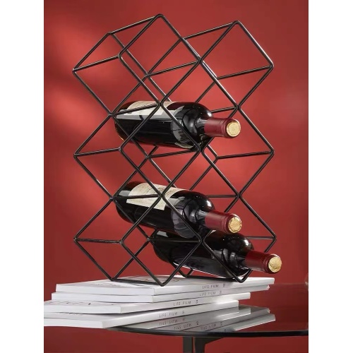 Living room tabletop wine rack