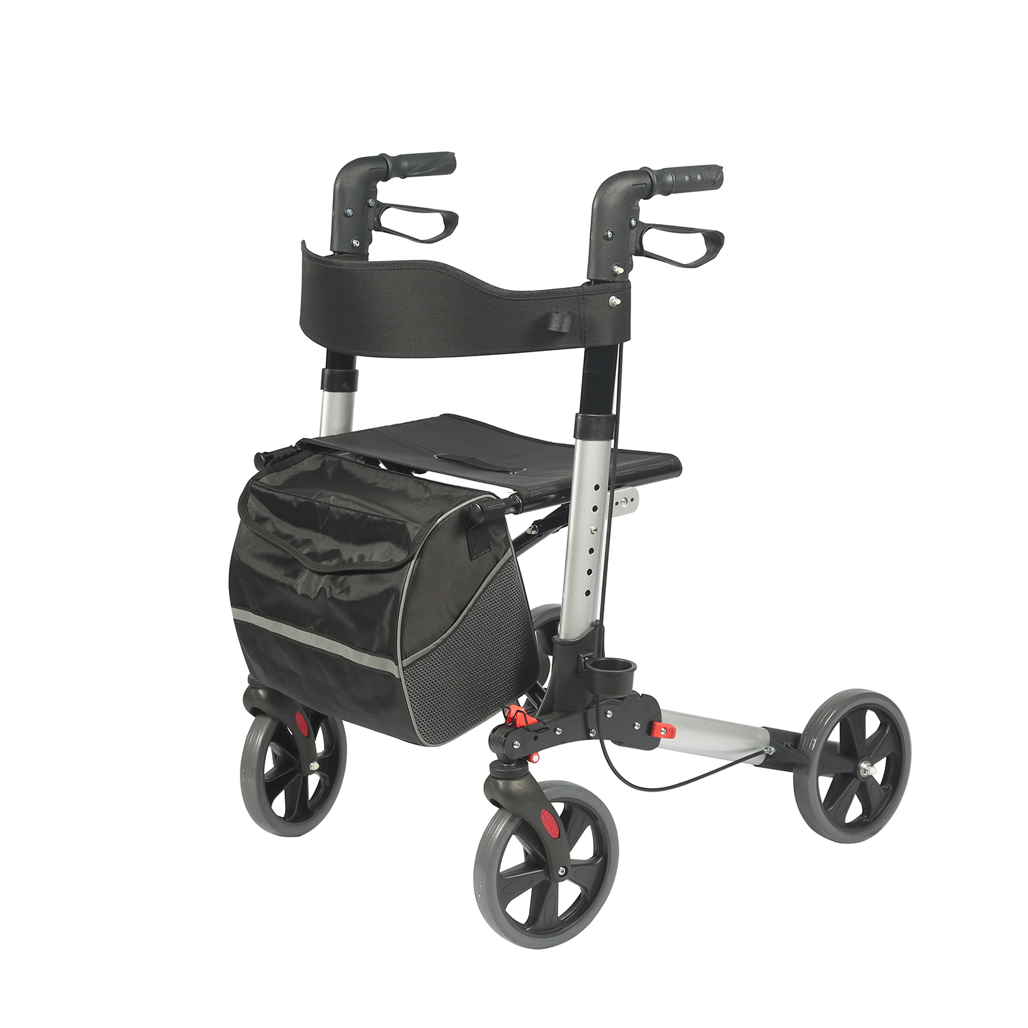 Senior Medical Double Folding Justerable Rollator Walker