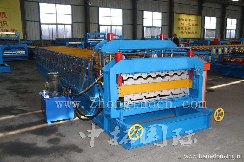 Double Deck Colored Steel Roll Forming Machine