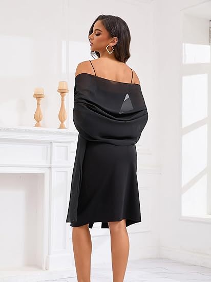 Women's Shawls and Wraps for Evening Dress Chiffon Shawl Soft Elegant Silky Pashmina Wedding Bridal Scarf