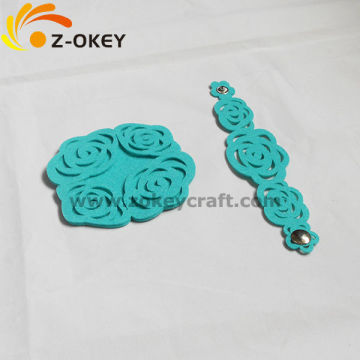 Nice decoration ROSE Design wine glass coaster and napkin ring set