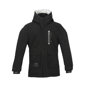 Customized designs outdoor hoodie high quality duck down feather jacket for men