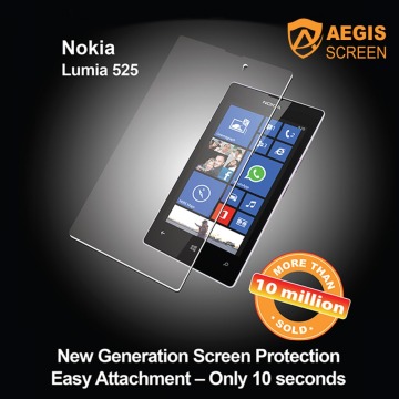 Ultimate shock absorption Crystal Clear tempered glass screen protector for nokia lumia 525