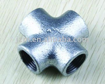 galvanised iron pipe fittings crosses equal and reducer