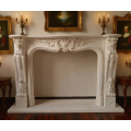 Marble Carved French Style Fireplace Mantel