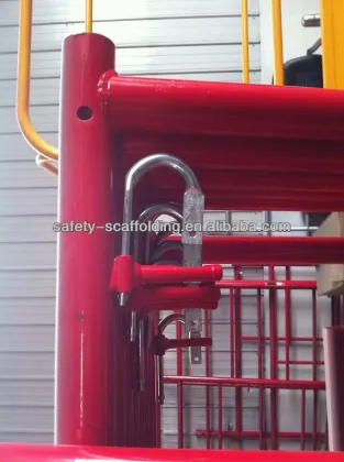 S Lock on scaffolding frame