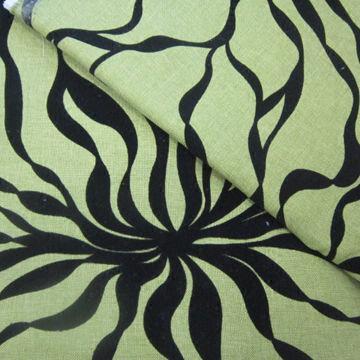 Flocking material linen fabric for sofa fabric