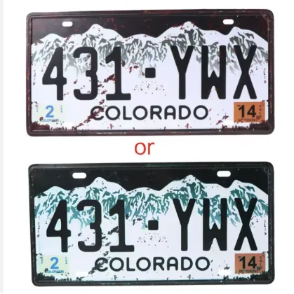 Custom Puerto Rico Flag Metal License Plate