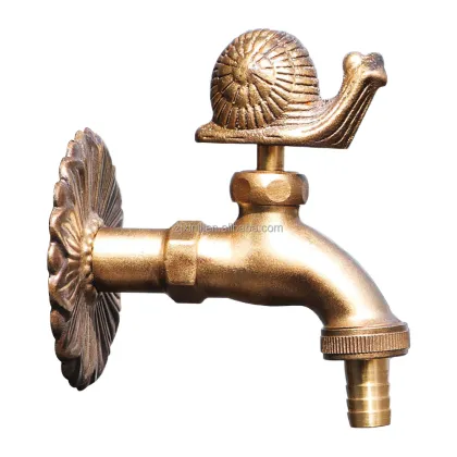 Antique Bronze Brass Snail Shape Garden Faucet