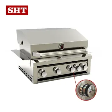 Basic Customization Cheap Stainless Steel Outdoor Barbecue Station Large Area BBQ Built-in Gas Grill