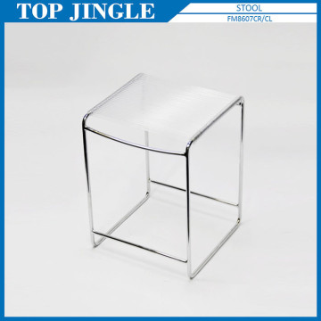Square Shape Bath Single Storage Stool With Pvc Elastic Line