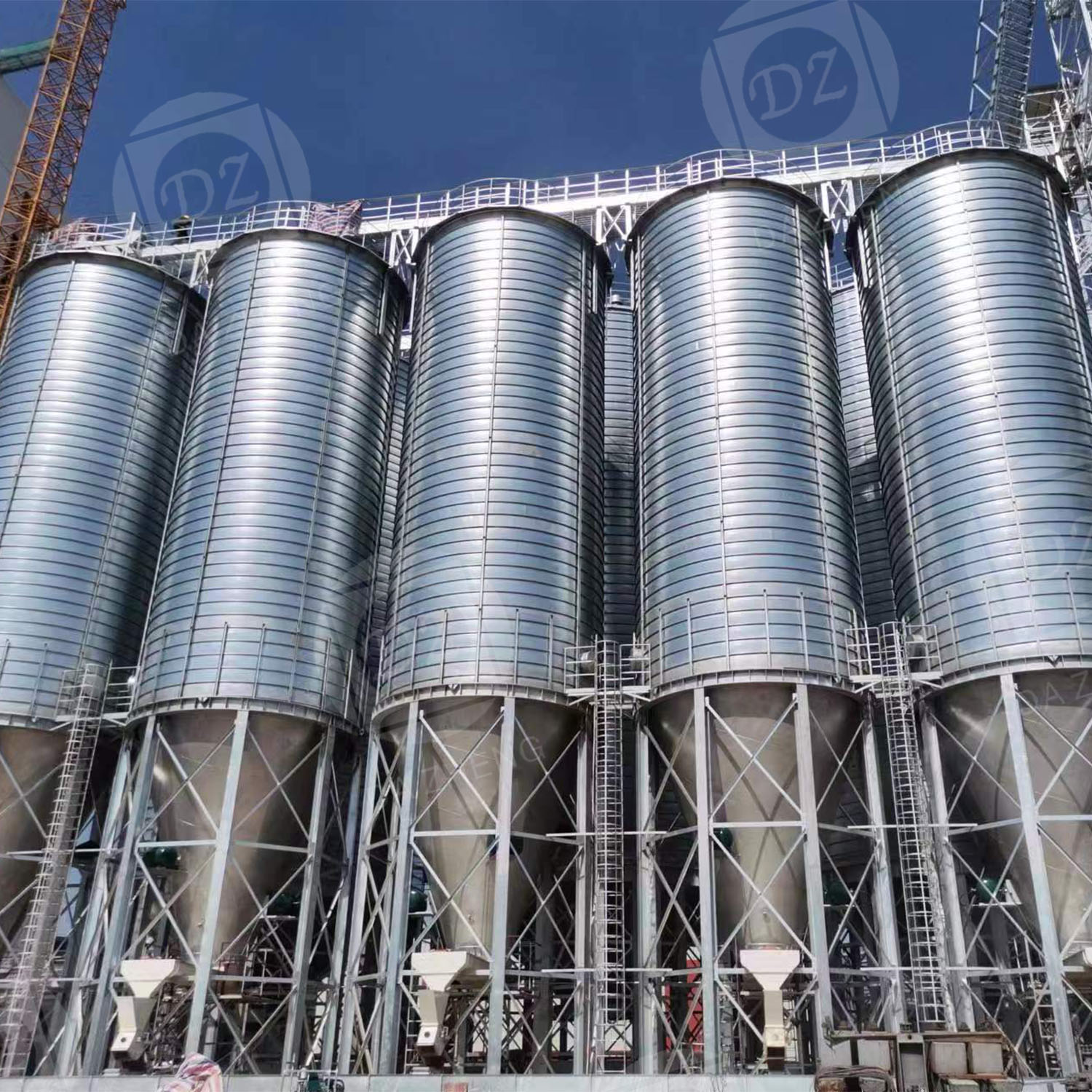 Спирална стоманена плоча силоз за химически суровини