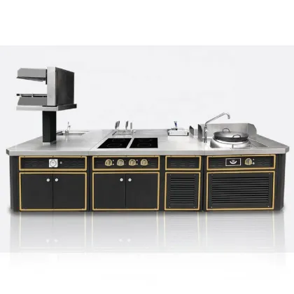 Luxurious Commercial Kitchen Cooking Station: Hotel Kitchen Cooking Island