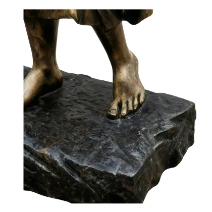 Exquisite Bronze Poseidon Statue with Trident