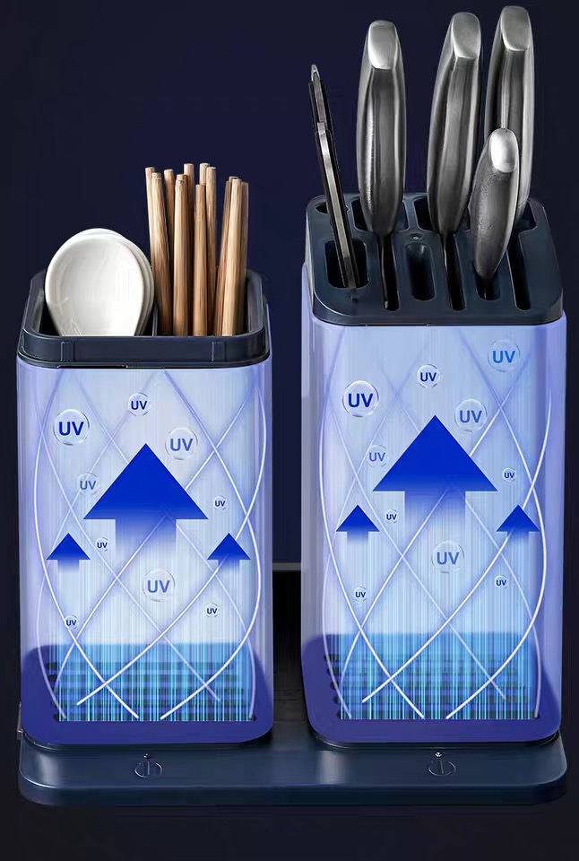 Spoons Holder Container with UV Sanitizing