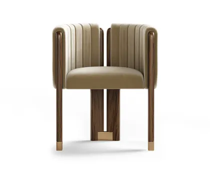 Italian vintage camel velvet fabric single crawford chairs