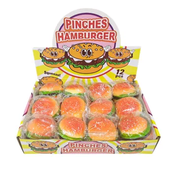 plastic soft TPR material squeeze toys hamburger