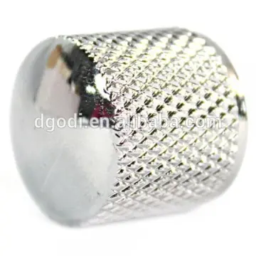 new and high quality tone or volume knob for guitar or bass, push-on chrome metal silver kunrled knob