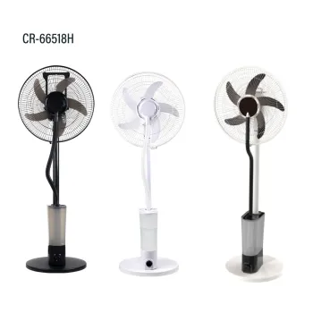 18 Inch Personal Indoor Standing Battery Electric Fan with Mist Cooler and Copper Motor