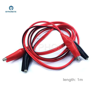 1m/3ft test lead kit with double ended alligator clip jumper DC power alligator clip test cable