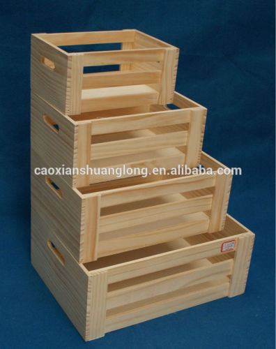 Nuevo diseño personalizado cajas de madera de envío sin terminar para la venta
