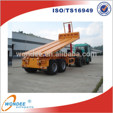 Container Tipping Lifting 20ft Flatbed 2 Axle Semi Trailer