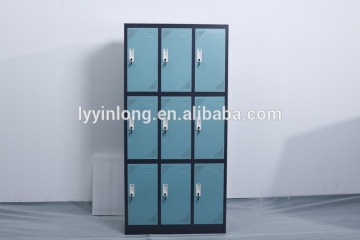 9 doors steel clothes wardrobe locker cabinet