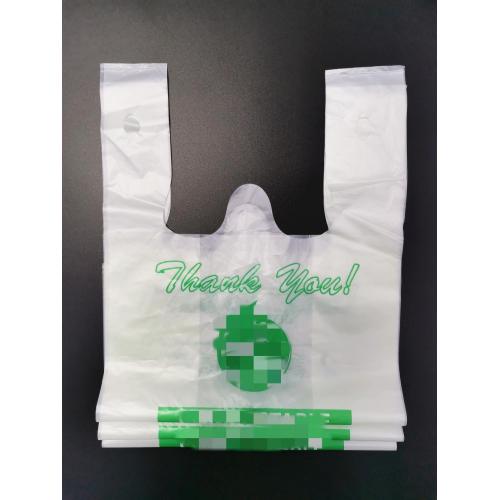 Biodegradable Plastic Supermarket Bags Custom Printed 100% Biodegradable Carry Bioplastic Bags Manufactory