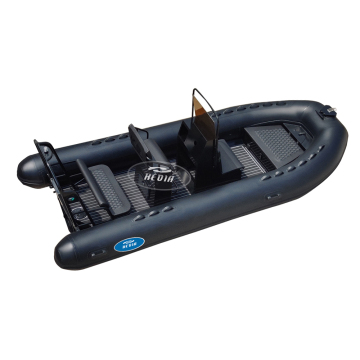 16 ft Hypalon Boat with Aluminum Hull - RIB Inflatable Dinghy & Steering System