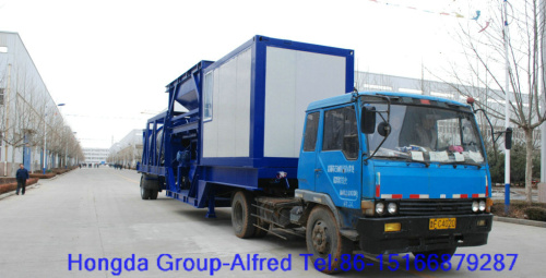 Hongda 80 Ton Lyb1000 Mobile Asphalt Mixing Plant