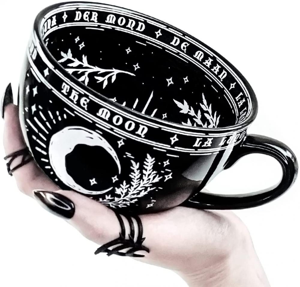 Taza de luna de café grande de la lune