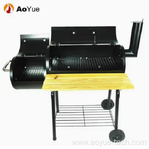 Outdoor Large Barrel Trolley Bbq Grill