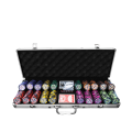 cusotm clay poker set suitcase aluminum 300 chips