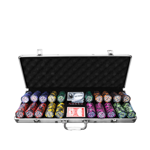 cusotm clay poker set suitcase aluminum 300 chips