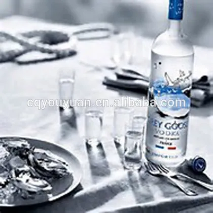 750ML Similar Design Hot Sale Wholesale Grey Goose Large Vodka Bottles