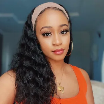 150% 180% Density Headband Wig Yaki Human Hair For Black Women With Headband Malaysian Loose Deep Headband Human Hair Wigs