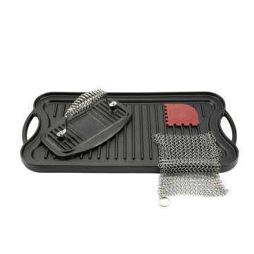 Discounted Reversible Flat-Top Griddle: Preseasoned Cast Iron Pan for Sale