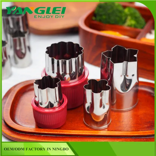 YANGLEI 8 Piece Stainless Steel Flower Shape Cake Vegetable Fruit Cookie Cutter Mold - Cute for Fun Food