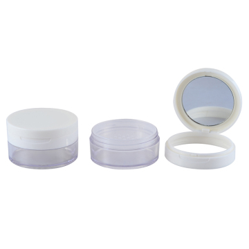 Clear Plastic Powder Jar with Mirror - CP05-2708