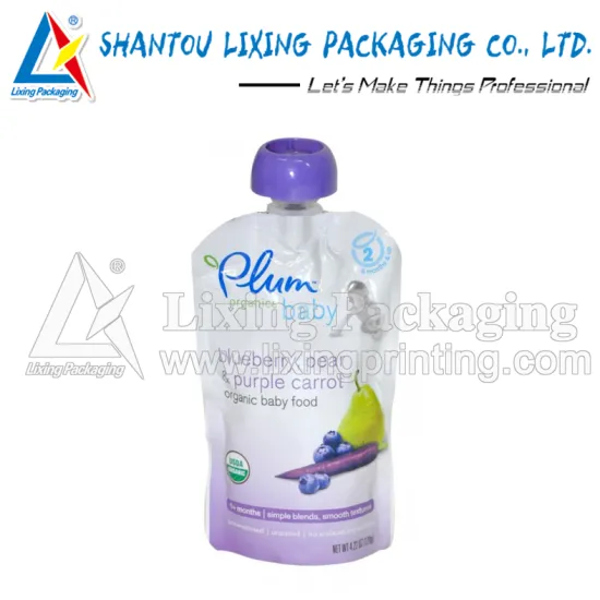 LIXING PACKAGING self standing plastic frozen food delivery packaging bags