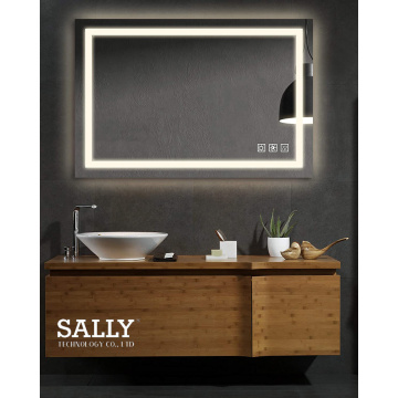 Miroir LED à lumière dimmable avec capteur tactile pour salle de bain SALLY