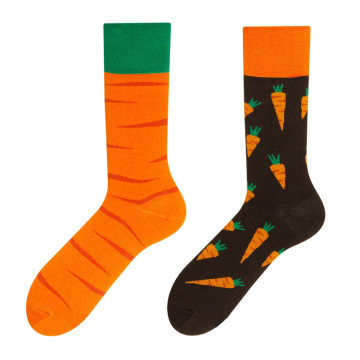 2024 Unisex Casual Harajuku Funny Crew Socks - AB Asymmetric Colorful Cartoon Cotton Hosiery for Women and Men