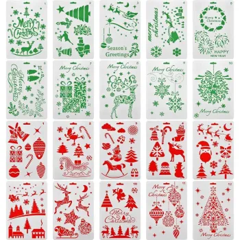 Custom Christmas Stencils Journal Template for DIY Painting Projects