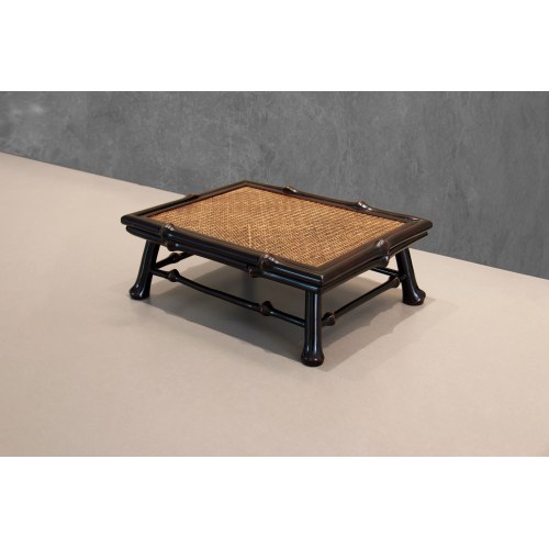 Mały bambusowy stolik do herbaty w kształcie kwadratu Qiong