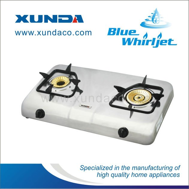 Teflon Coated Surface 2 Burner Gas Stove